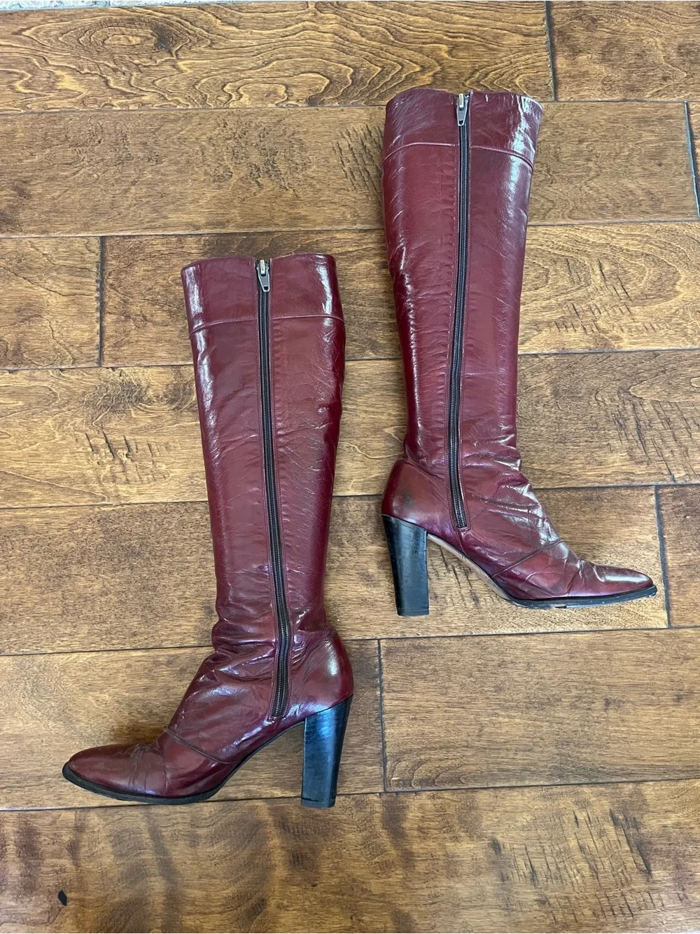 Vintage Italian Leather Dominique Knee High Boots 5.5